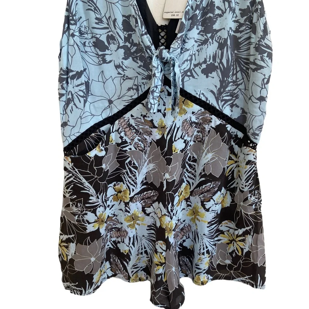 Free People Rayon Voile Santiago Printed Romper